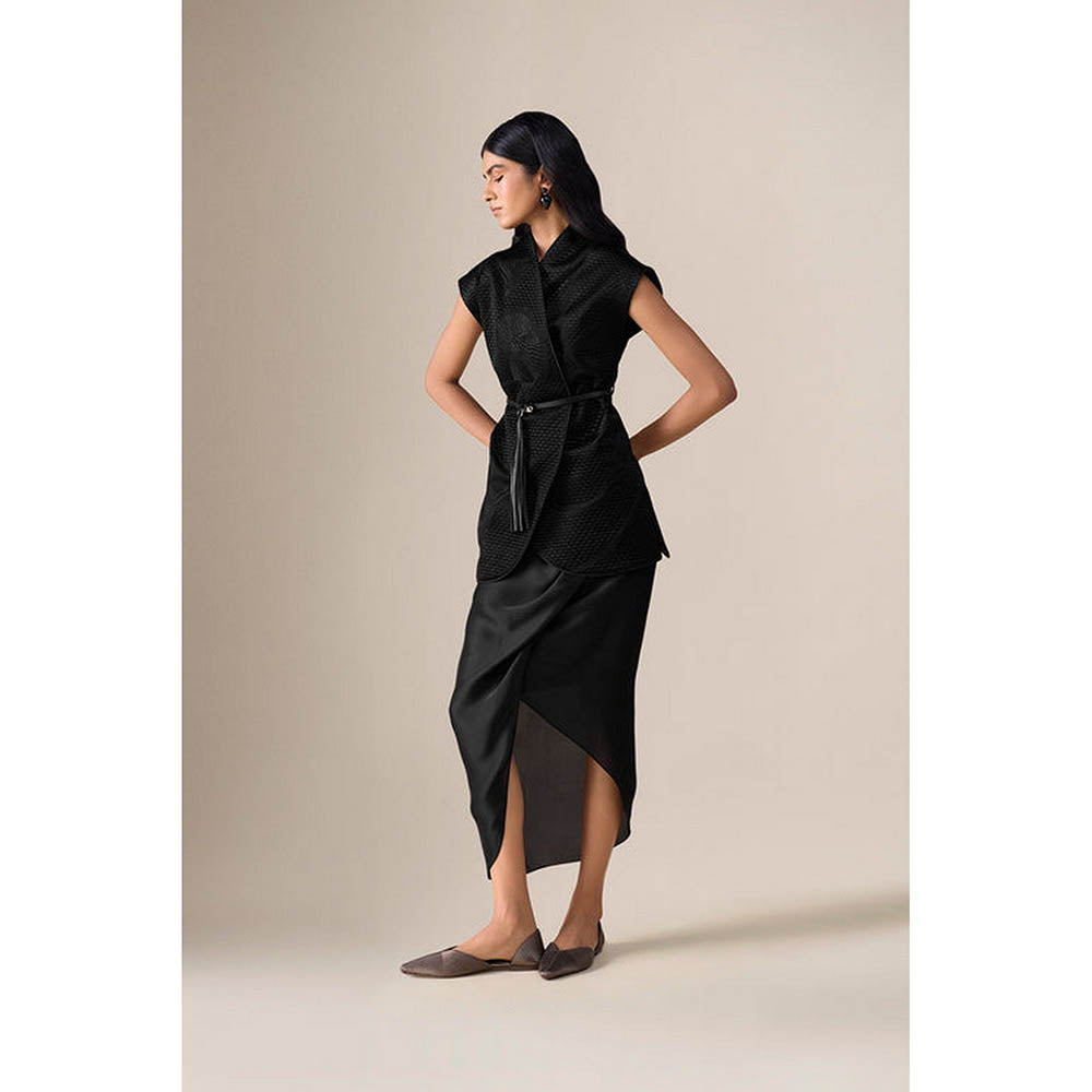 AMPM Selah Black Jacket with Skirt and Belt