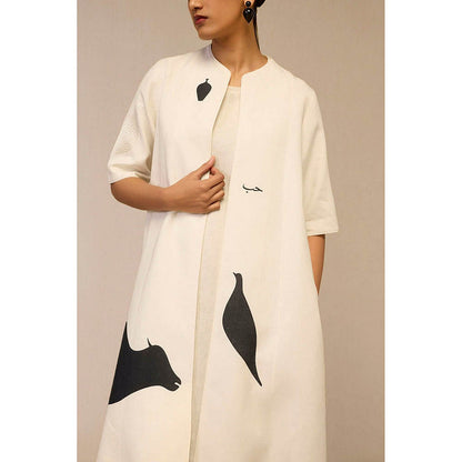 AMPM Dilzafer Ivory Co-Ord Set