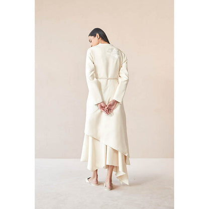 AMPM Marwa Ivory Jacket with Skirt and Belt
