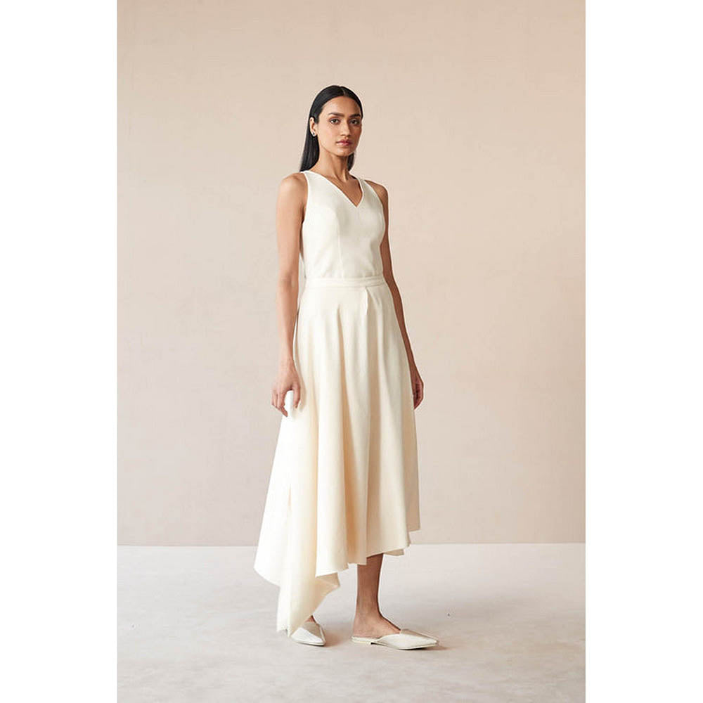 AMPM Marwa Ivory Jacket with Skirt and Belt