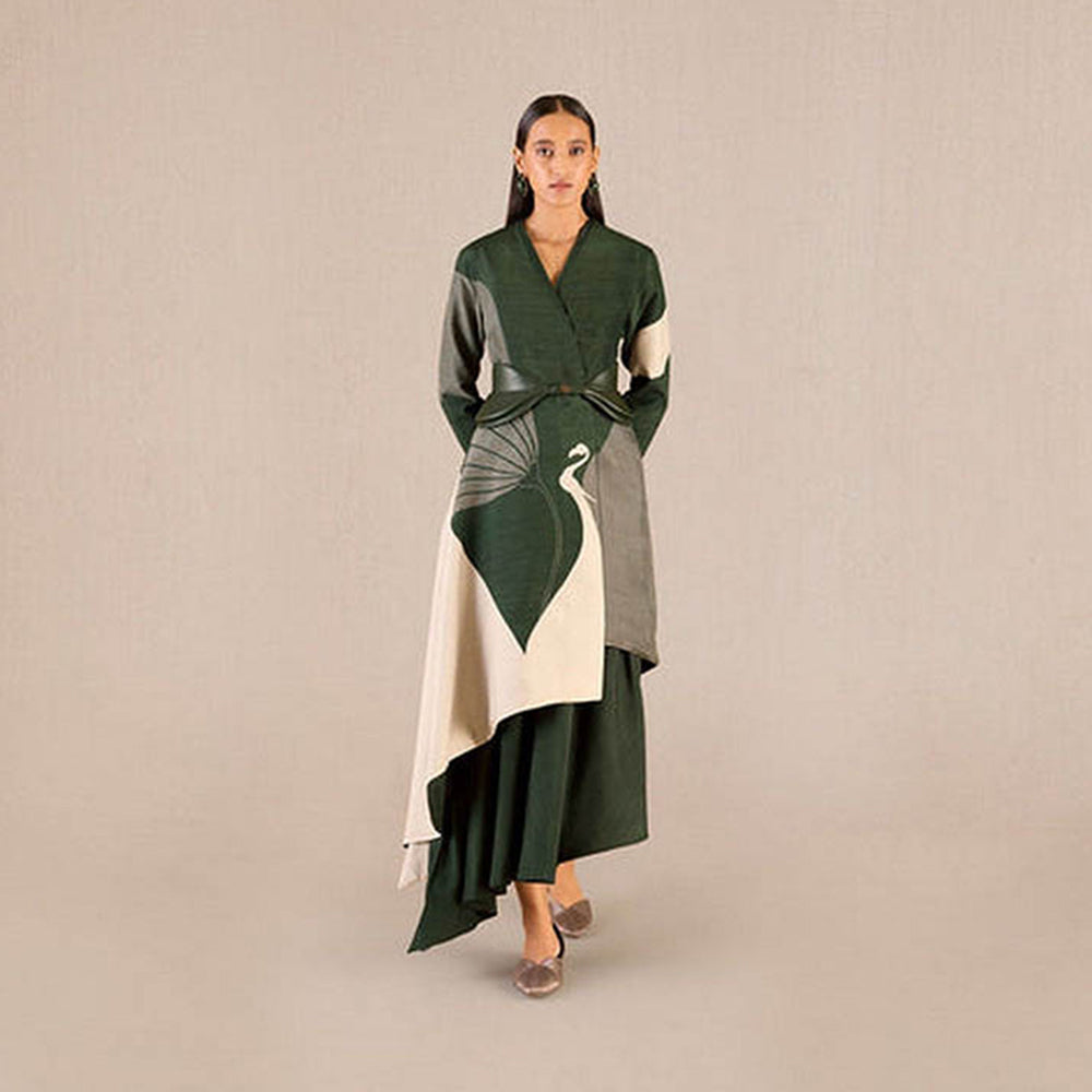 AMPM Serena Green Jacket with Skirt and Belt