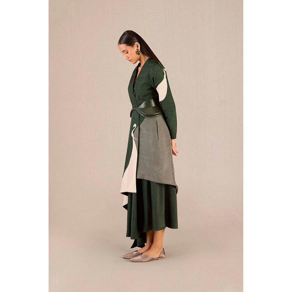 AMPM Serena Green Jacket with Skirt and Belt