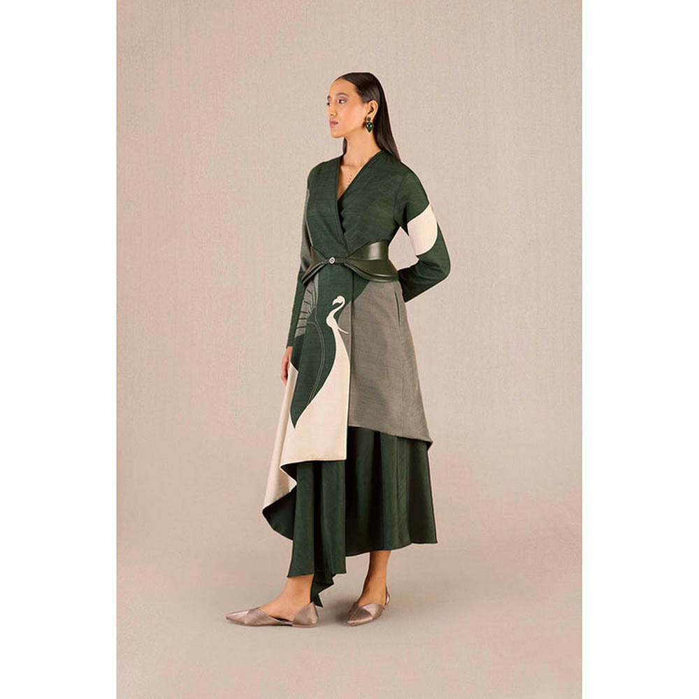 AMPM Serena Green Jacket with Skirt and Belt
