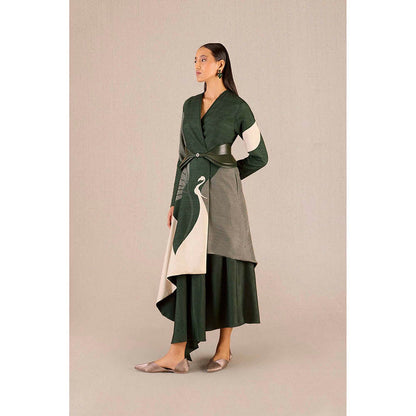 AMPM Serena Green Jacket with Skirt and Belt