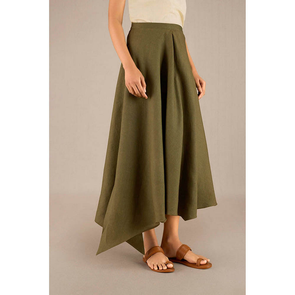 AMPM Naila Olive Jacket with Skirt and Belt
