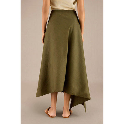 AMPM Naila Olive Jacket with Skirt and Belt