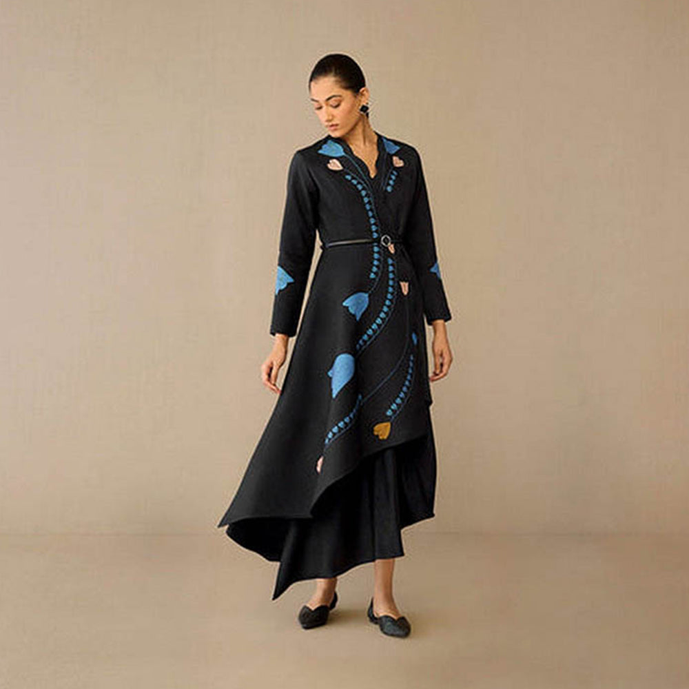 AMPM Eraya Black Jacket with Skirt and Belt