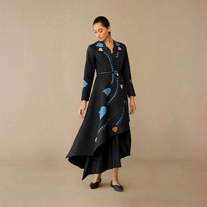 AMPM Eraya Black Jacket with Skirt and Belt