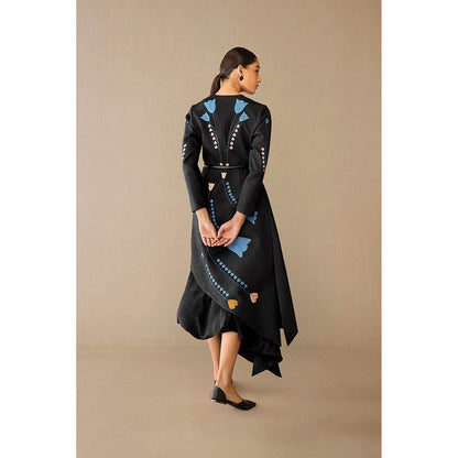 AMPM Eraya Black Jacket with Skirt and Belt