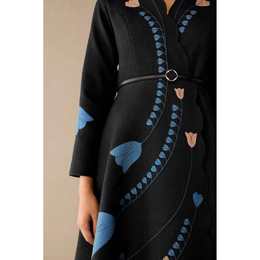 AMPM Eraya Black Jacket with Skirt and Belt