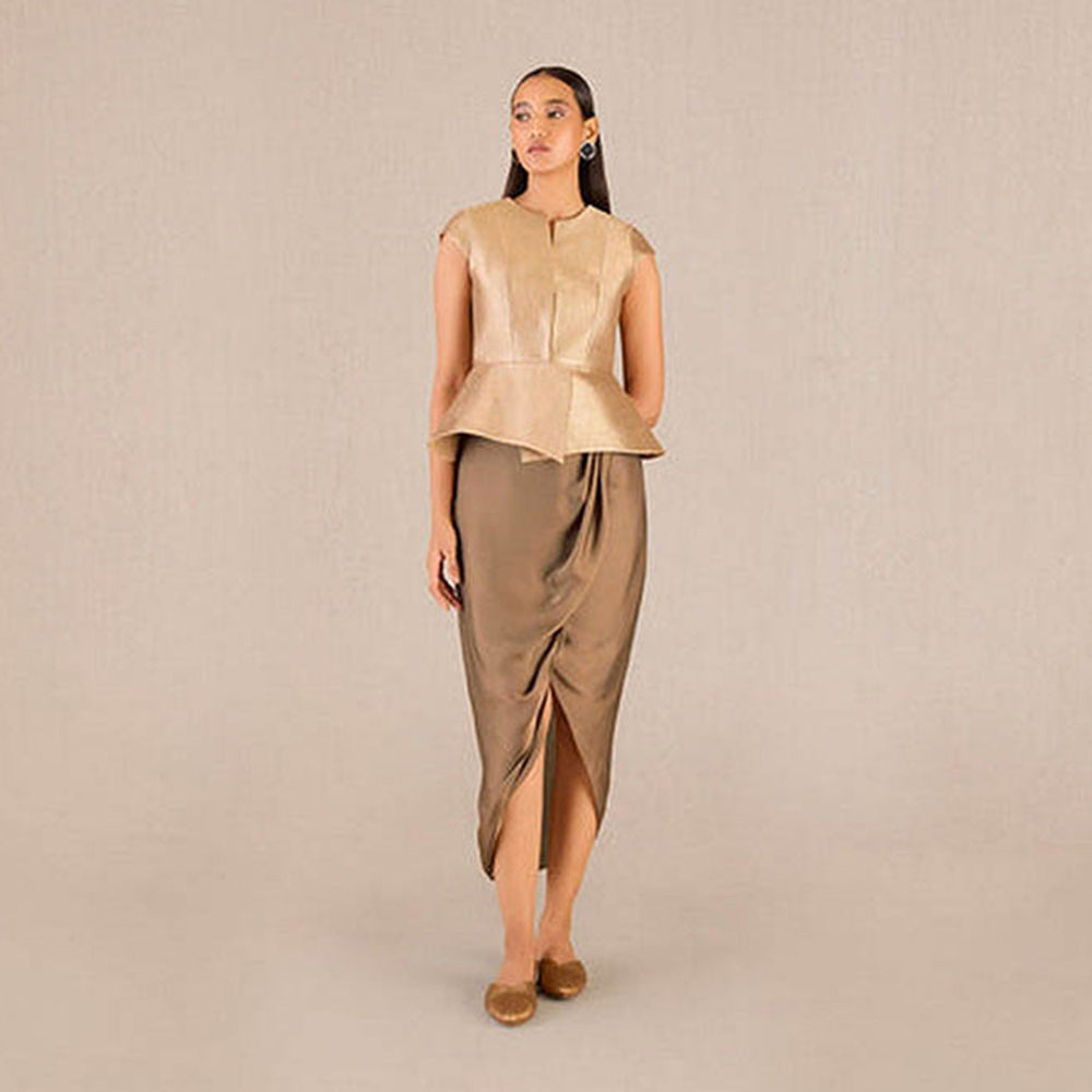 AMPM Abrah Gold Jacket and Skirt