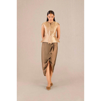 AMPM Abrah Gold Jacket and Skirt