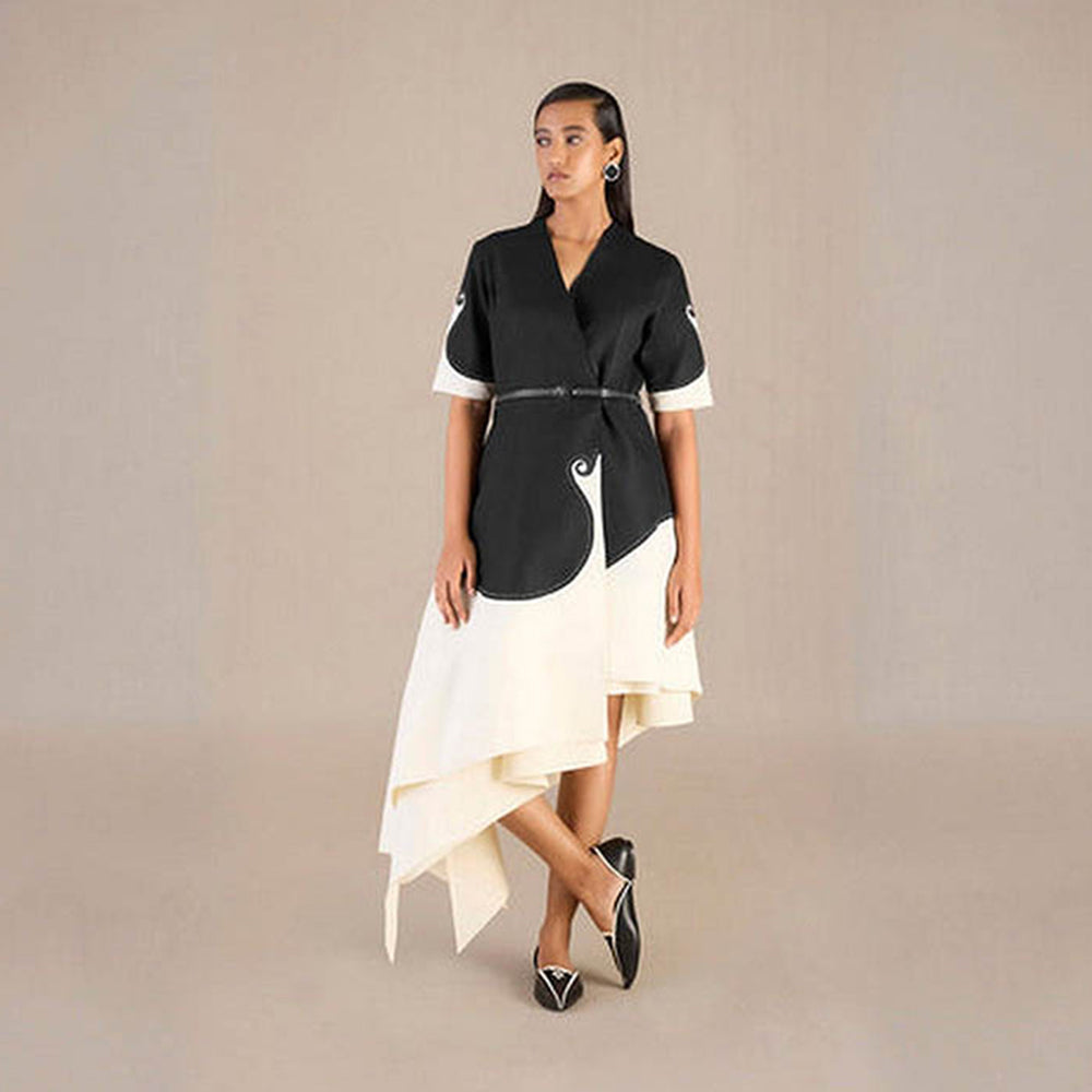 AMPM Multicolor Safa Jacket with Skirt and Belt