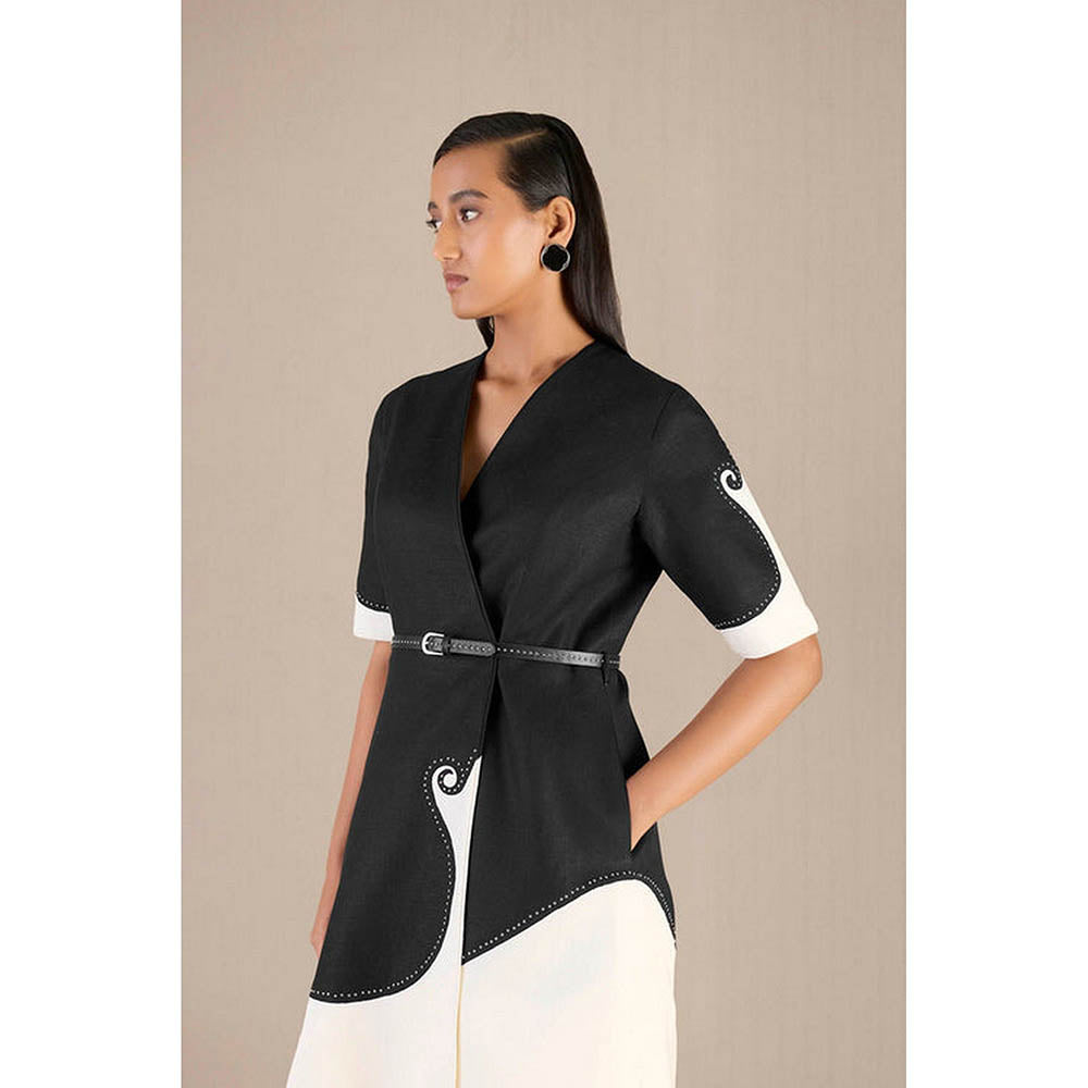 AMPM Multicolor Safa Jacket with Skirt and Belt