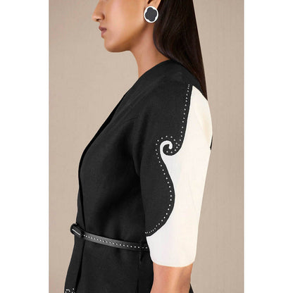 AMPM Multicolor Safa Jacket with Skirt and Belt