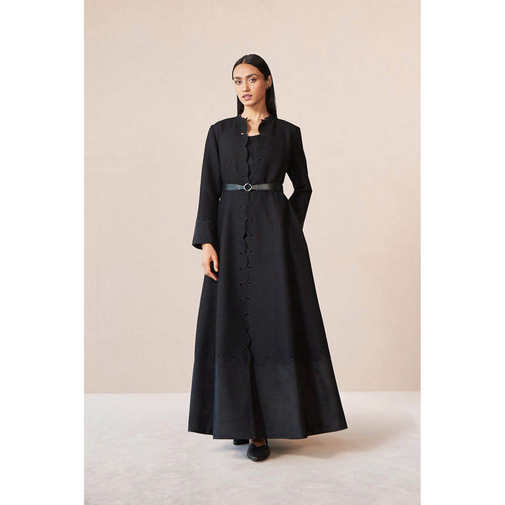 AMPM Veda Black Inner Jacket with Pant and Belt