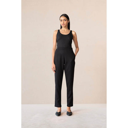 AMPM Veda Black Inner Jacket with Pant and Belt