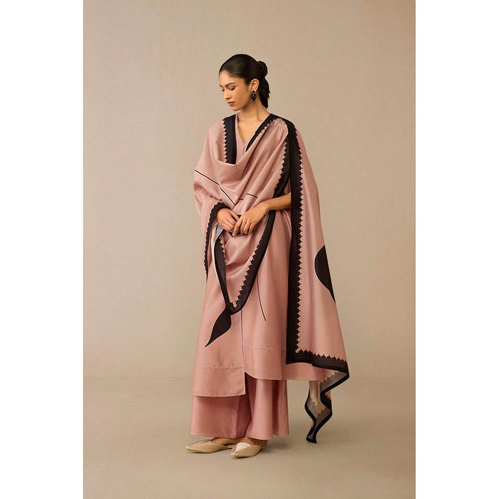 AMPM Dilruba Mauve Anarkali Kurta with Palazzo and Dupatta