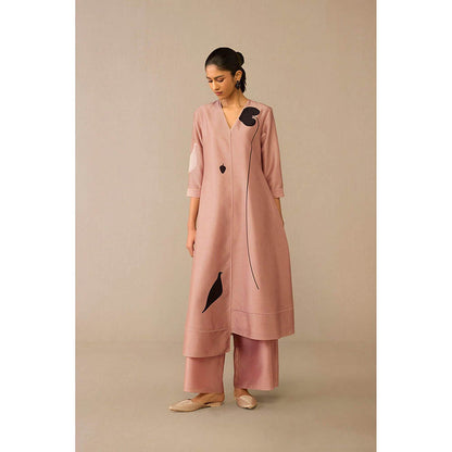AMPM Dilruba Mauve Anarkali Kurta with Palazzo and Dupatta