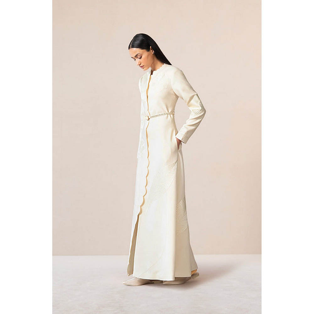 AMPM Nahid Ivory Jacket with Pant and Belt