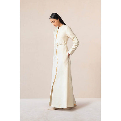AMPM Nahid Ivory Jacket with Pant and Belt