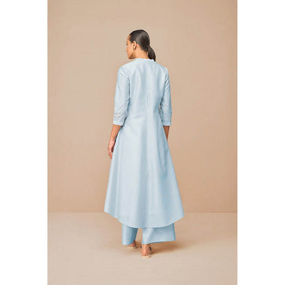 AMPM Blue Anais Inner Jacket with Palazzo and Belt