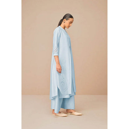 AMPM Blue Anais Inner Jacket with Palazzo and Belt