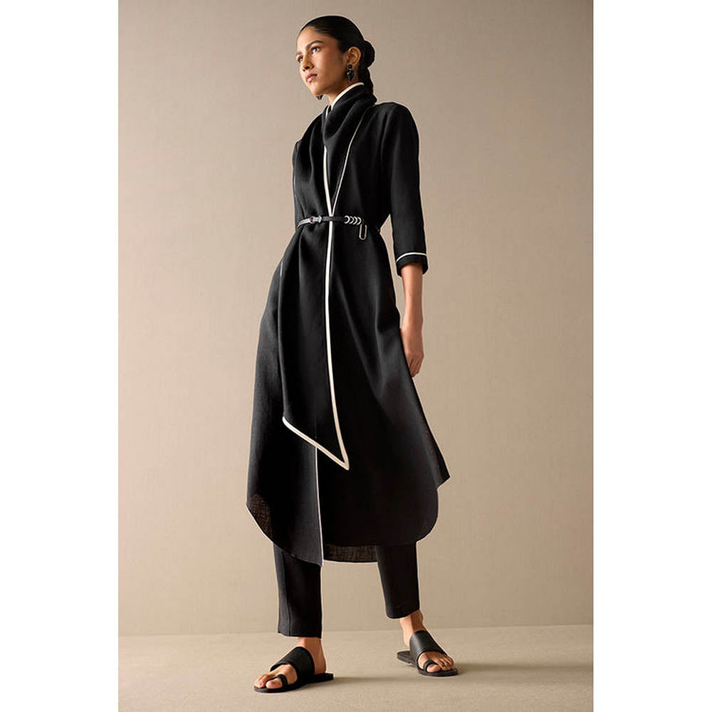 AMPM Dilawar Black Kurta with Palazzo