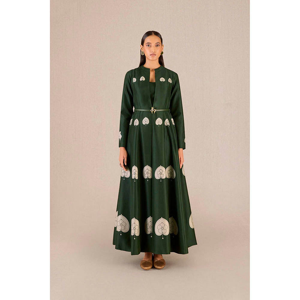 AMPM Aresha Green Inner Jacket with Pant and Belt