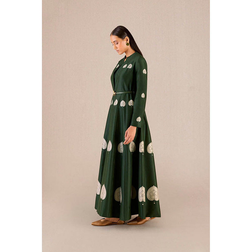 AMPM Aresha Green Inner Jacket with Pant and Belt