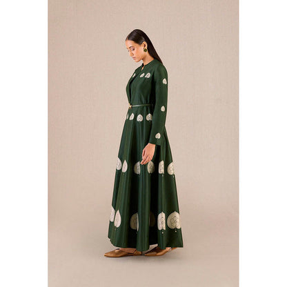 AMPM Aresha Green Inner Jacket with Pant and Belt