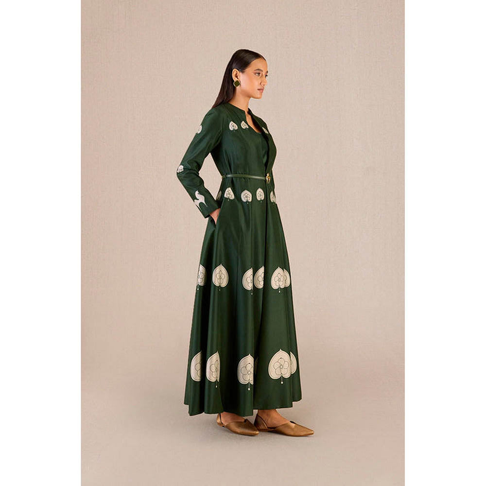 AMPM Aresha Green Inner Jacket with Pant and Belt