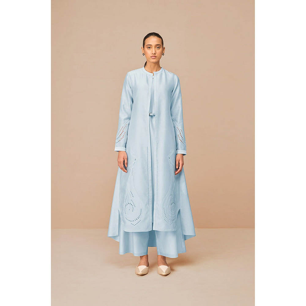 AMPM Anais Blue Inner Jacket with Palazzo and Belt