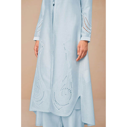 AMPM Anais Blue Inner Jacket with Palazzo and Belt