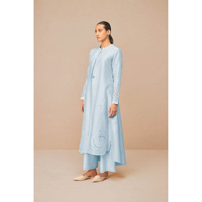 AMPM Anais Blue Inner Jacket with Palazzo and Belt