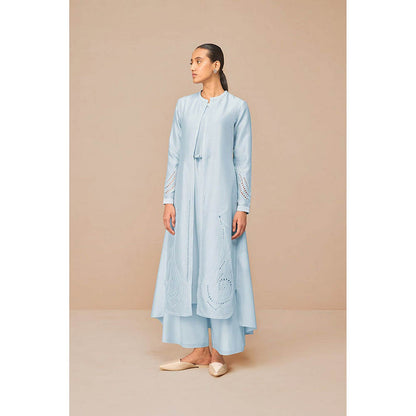 AMPM Anais Blue Inner Jacket with Palazzo and Belt