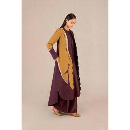 AMPM Asira Burgundy Jacket with Palazzo and Inner