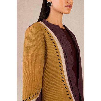 AMPM Asira Burgundy Jacket with Palazzo and Inner