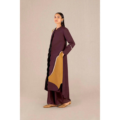 AMPM Asira Burgundy Jacket with Palazzo and Inner