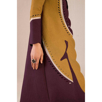 AMPM Asira Burgundy Jacket with Palazzo and Inner