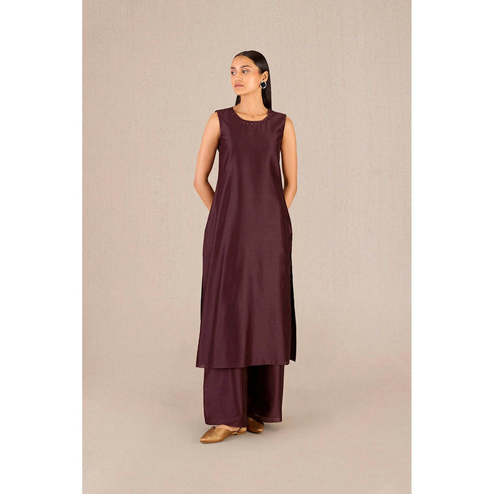 AMPM Asira Burgundy Jacket with Palazzo and Inner