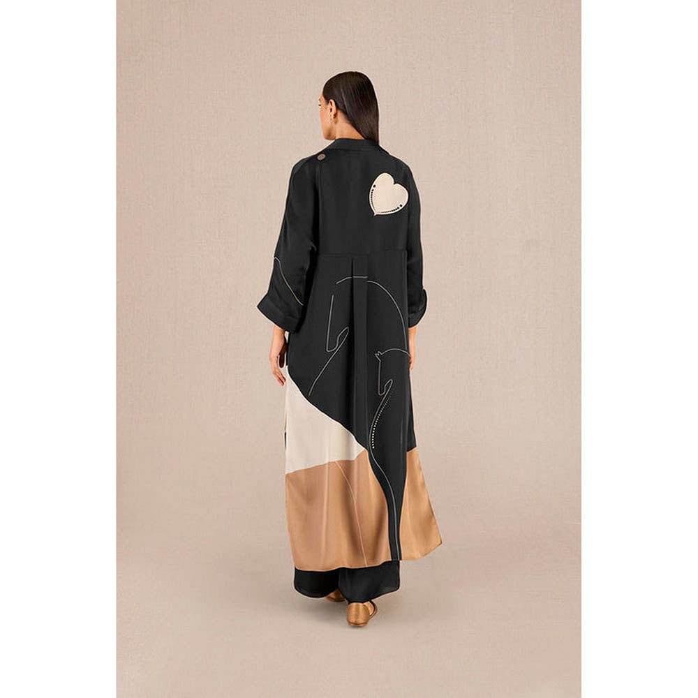 AMPM Maysa Black Kurta with Palazzo and Inner