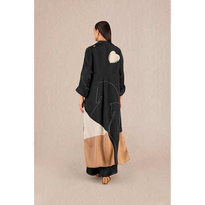 AMPM Maysa Black Kurta with Palazzo and Inner