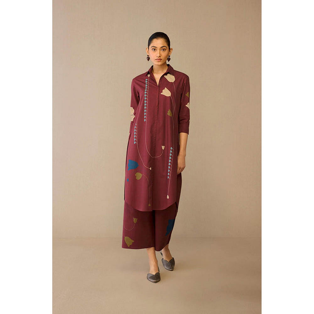 AMPM Parisa Maroon Kurta with Palazzo