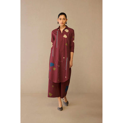 AMPM Parisa Maroon Kurta with Palazzo