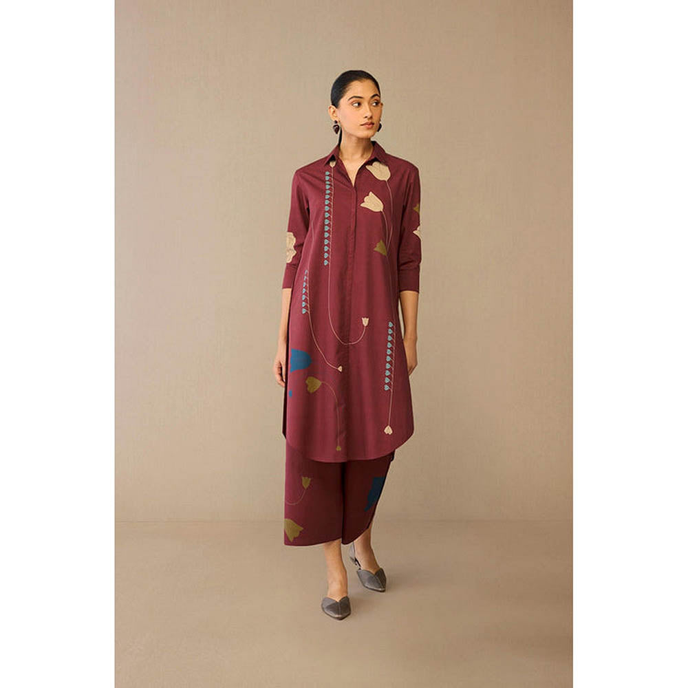AMPM Parisa Maroon Kurta with Palazzo