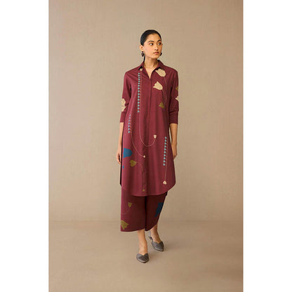 AMPM Parisa Maroon Kurta with Palazzo