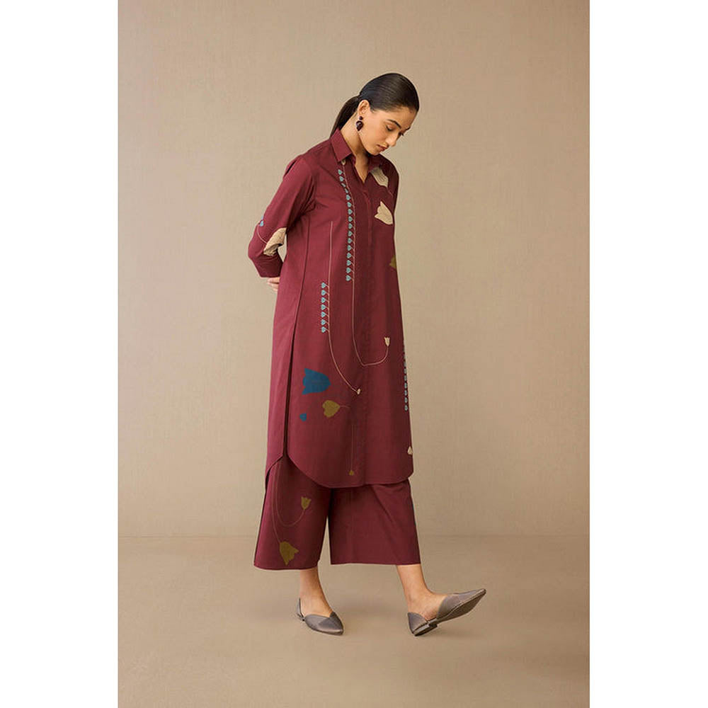 AMPM Parisa Maroon Kurta with Palazzo