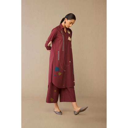 AMPM Parisa Maroon Kurta with Palazzo