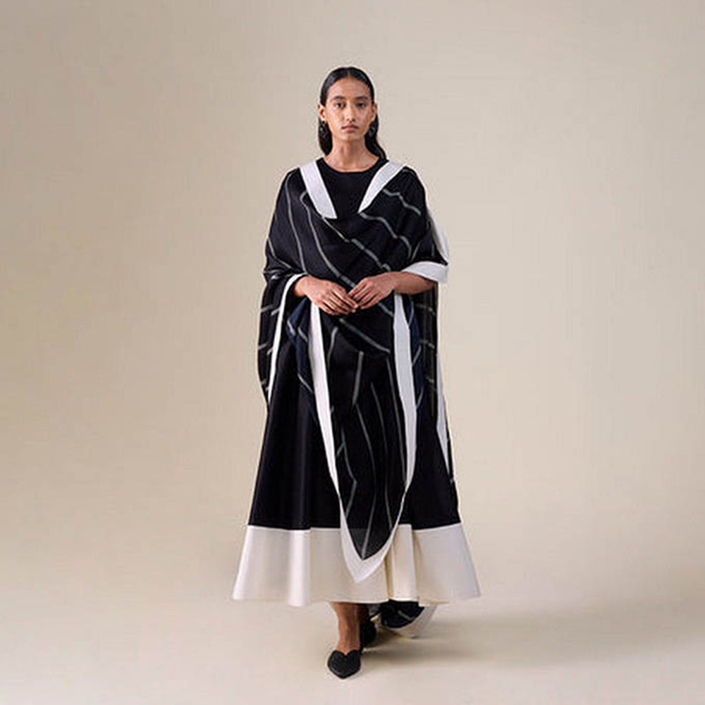 AMPM Afeesa Black Anarkali Kurta with Pant and Dupatta
